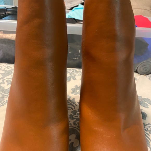 Camel Block Heel Booties - Picture 2 of 8